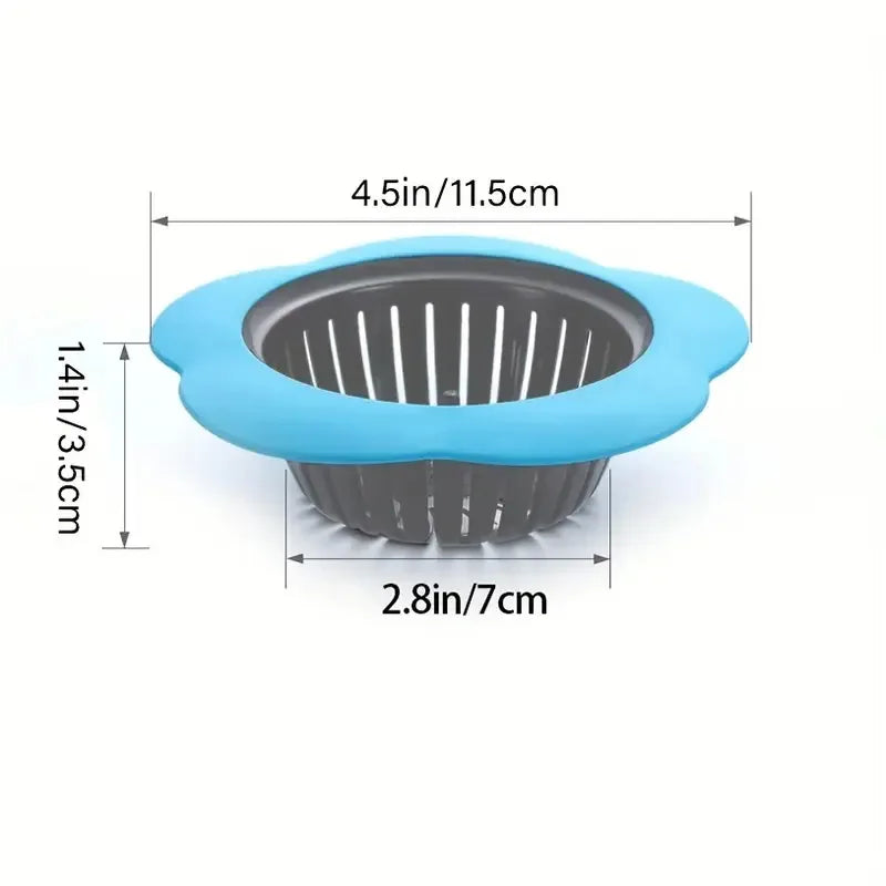 2PCS Silicone Kitchen Sink Strainer Anti-Clog Drain Filter Net Stopper for 4.5 Inch D alternate view