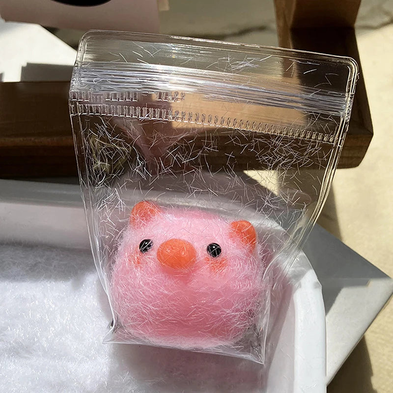 Kawaii Sticky Mini Chick Pig Dog Stress Relief Toy Cute Animal Relief Squeeze Silicon lifestyle view