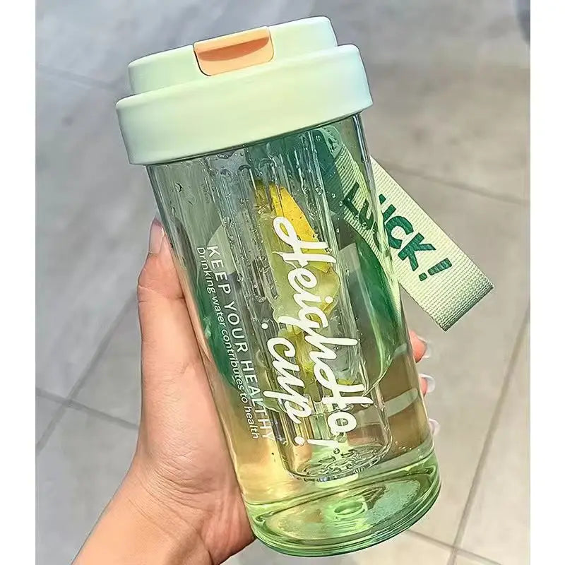 Large Capacity Stylish Plastic Water Cup Portable Student Water Bottle Women's Favori alternate view