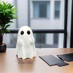 Resin Ghost Middle Finger Statue Cute Naughty Party Scene Desk Decor Gift Small Sculpt close-up view