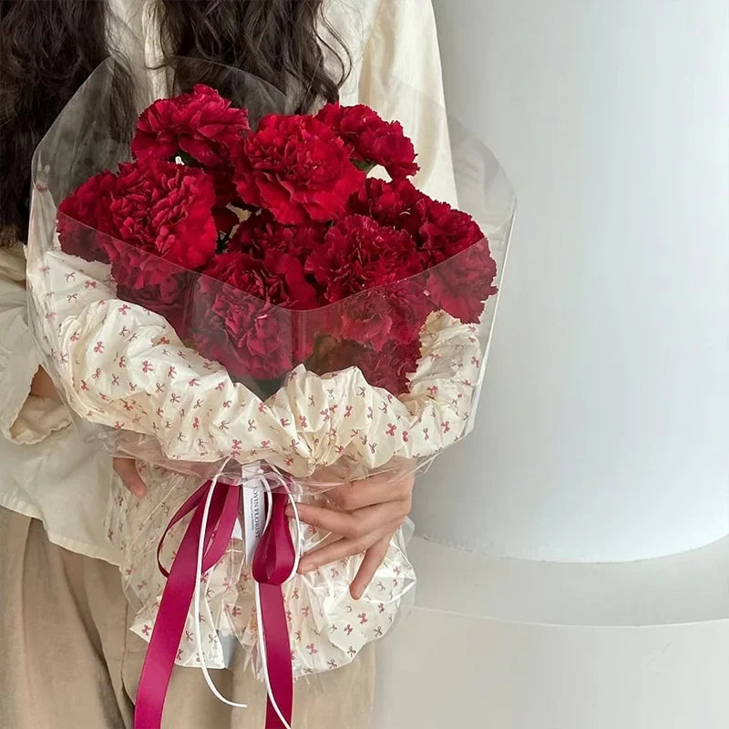 10Pcs Pink Bowknot Sydney Paper | Hand-Kneaded Paper Cotton Paper Bouquet Flower Wr additional angle