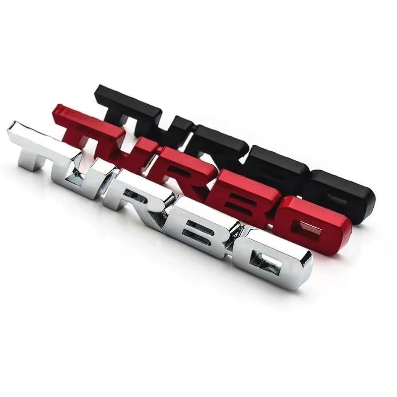 Turbocharged Metal Alloy 3D Car Sticker Badge - Onlytenbucks.com