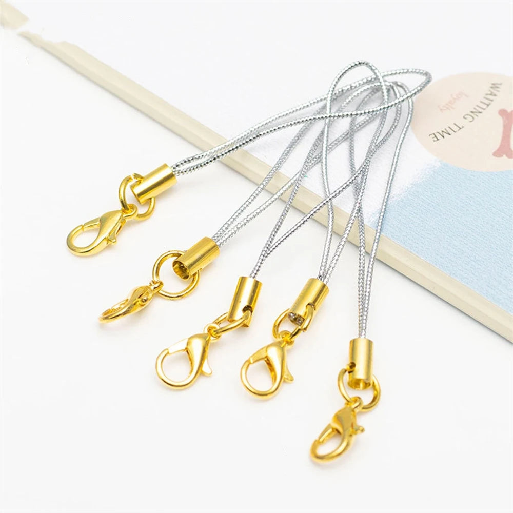 50pcs Cell Phone Lanyard Strap String Mobile Hook With Lobster Clasp Ring Keychain Fo alternate view