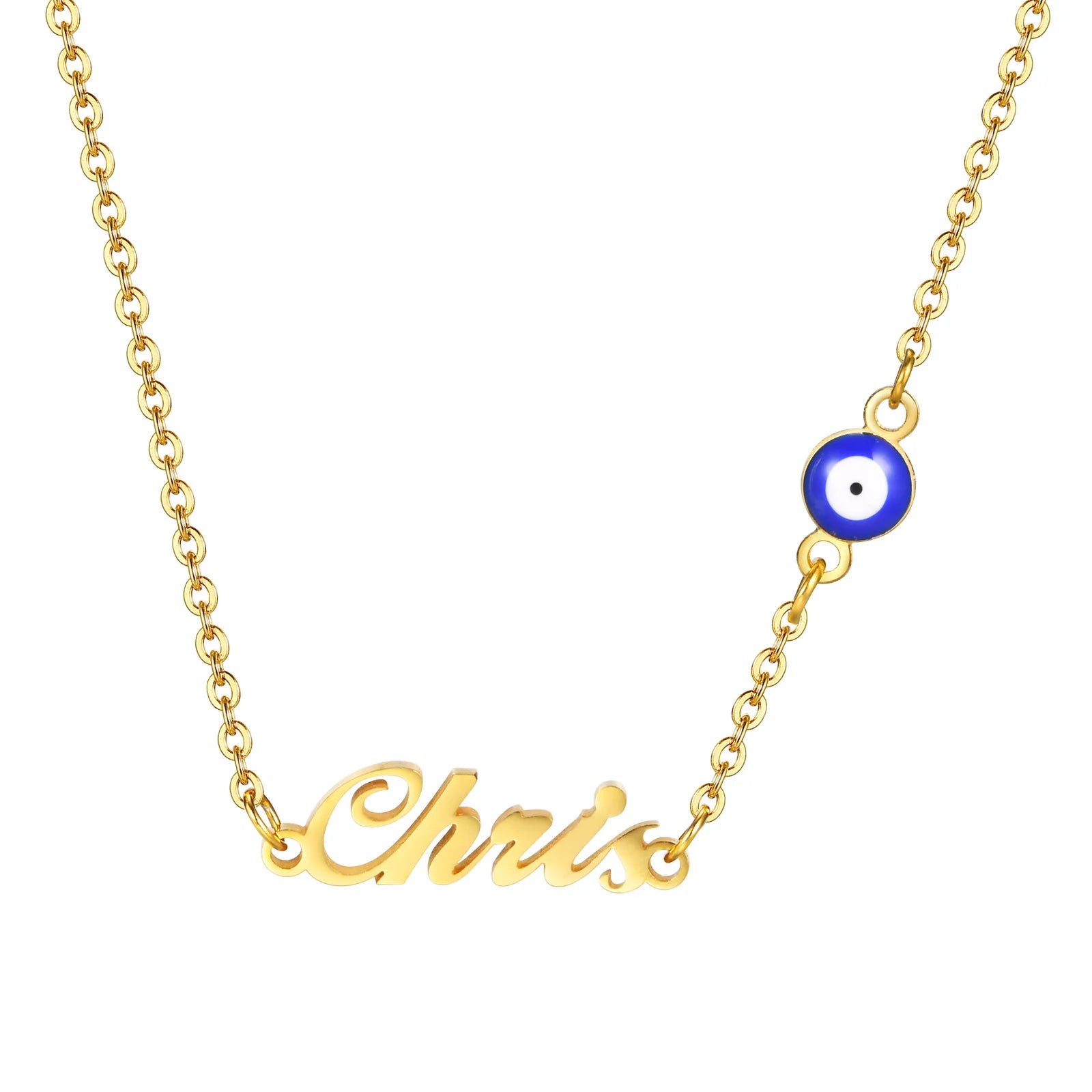Personalized Name Necklace for Little Girl Boy | Stainless Steel Initial Customized G lifestyle view