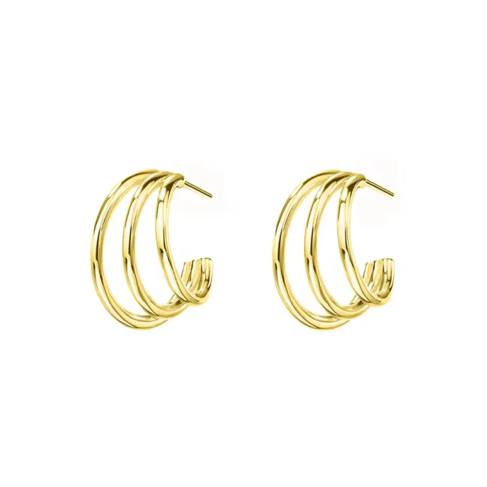 2026 New 925 Sterling Silver Cross Drop Earrings Gold Plated Fashion Jewelry for Wo additional angle