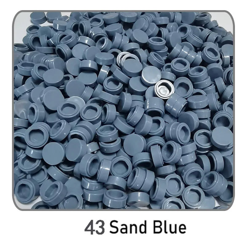 1000Pcs Tile 1x1 Round Building Blocks | 52 Color DIY Educational Creative Toy Set close-up view