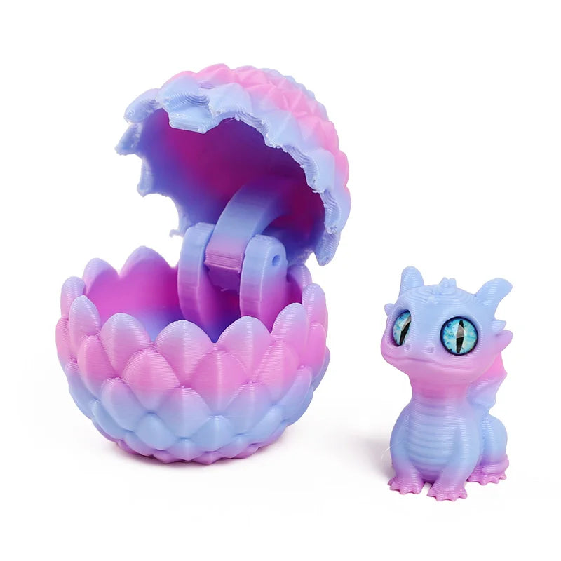 Cute 3D Printed Dragon Eggs with Mini Dragon Surprise Toys for Kids Birthdays Party additional angle