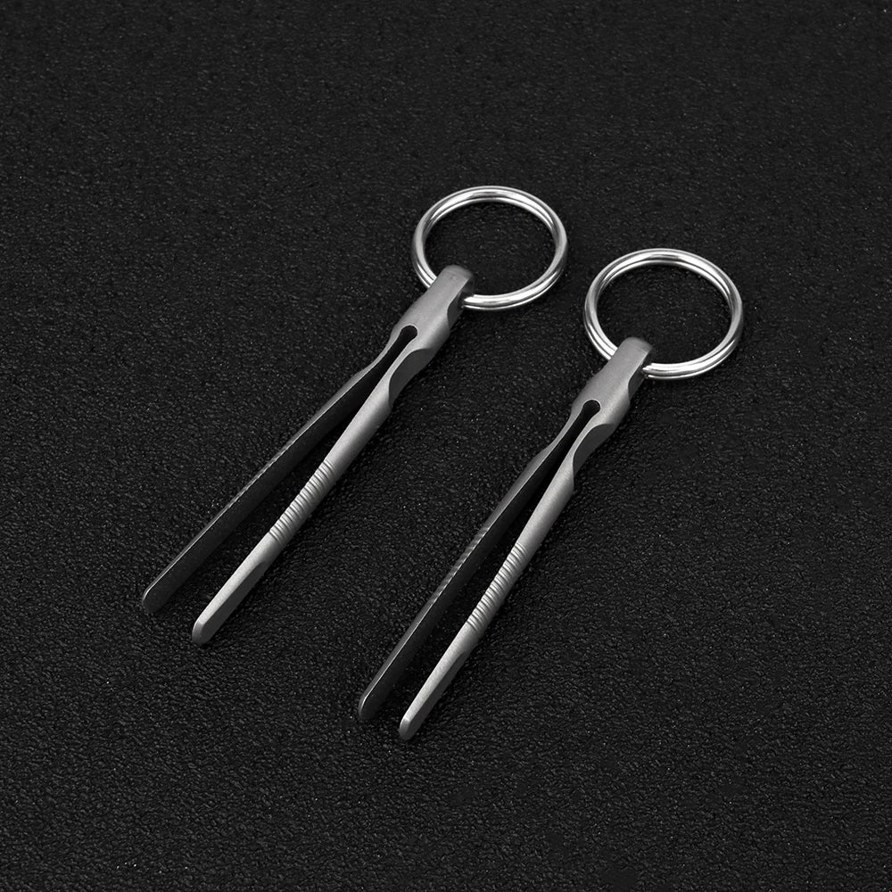 Mini Titanium Tweezers Small TC4 Titanium Alloy Portable EDC Outdoor Tool detail view