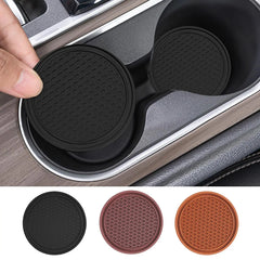 Black Silicone Car Cup Holder Insert Coaster detail view
