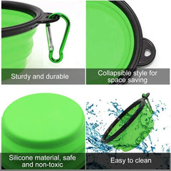 Portable Foldable Dog Bowl | Soft Silicone Travel Bowl for Food and Water close-up view