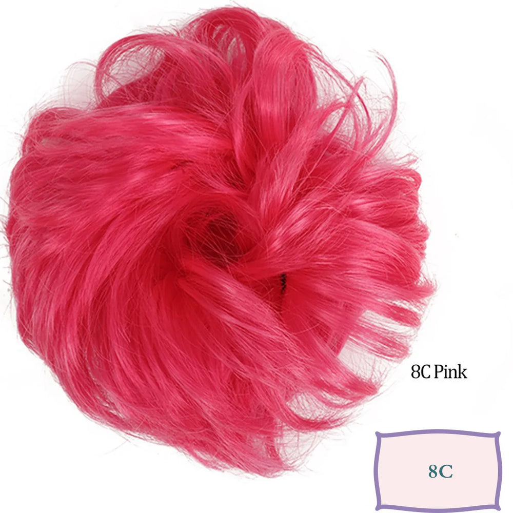 Synthetic Messy Hair Bun Chignon Scrunchies Fake Hair Band Braid Elastic Hairpiece Ta lifestyle view