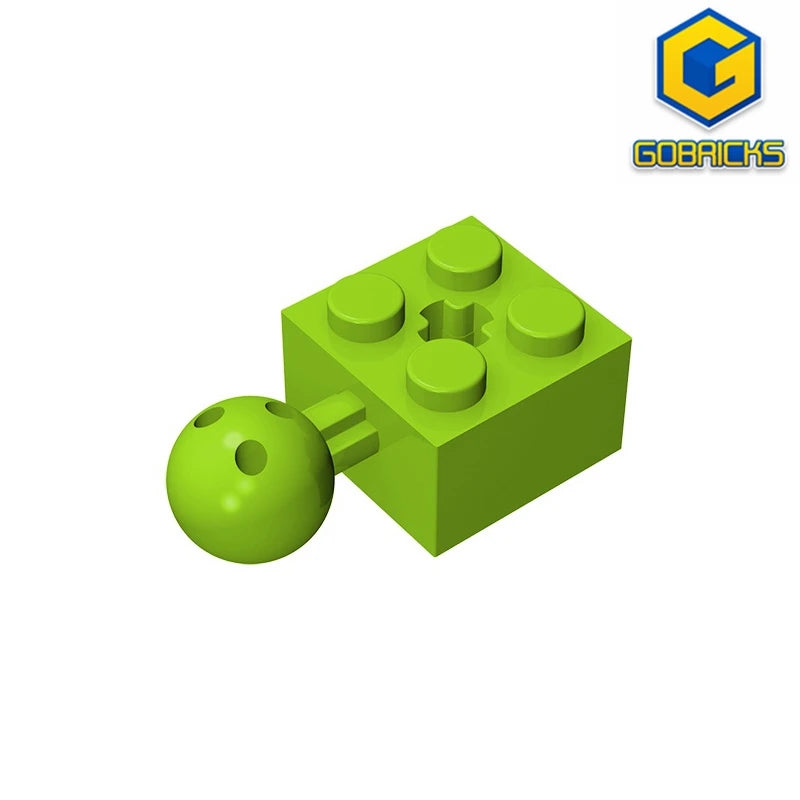 Gobricks GDS-976 Technical Brick Modified 2 x 2 with Ball Joint and Axle Hole | Compatible with Lego
