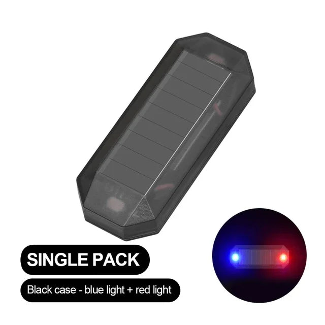 Car Mini LED Solar Power Warning Light Night Security Simulated Alarm Wireless Anti-Thef detail view