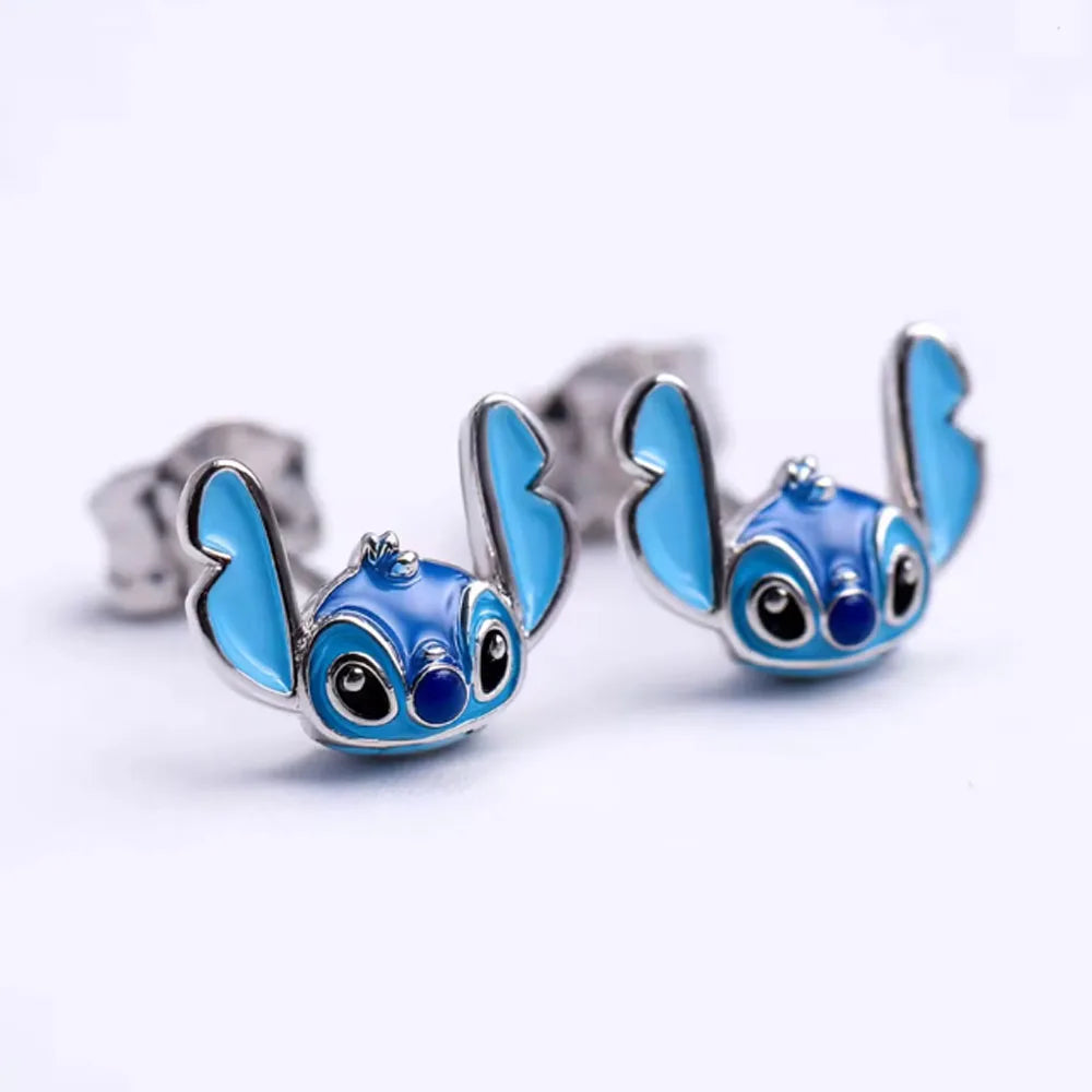 925 Silver Cartoon Duck and Teddy Bear Earrings | Cute Animal Stud Earrings for Women alternate view