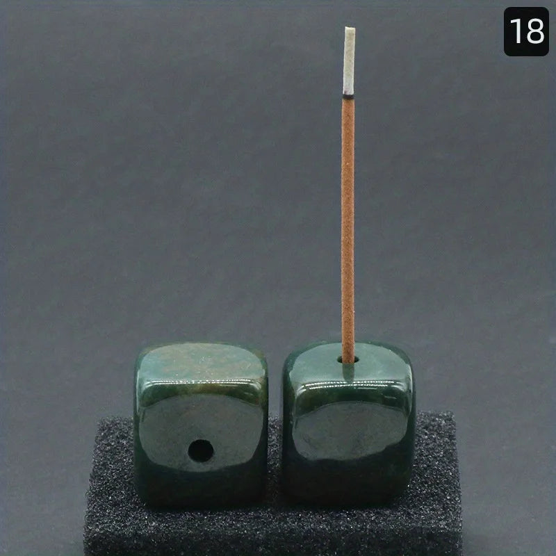 Natural Agate Stone Incense Holder | Square Wire Stick Incense Burner with Unique Pat lifestyle view