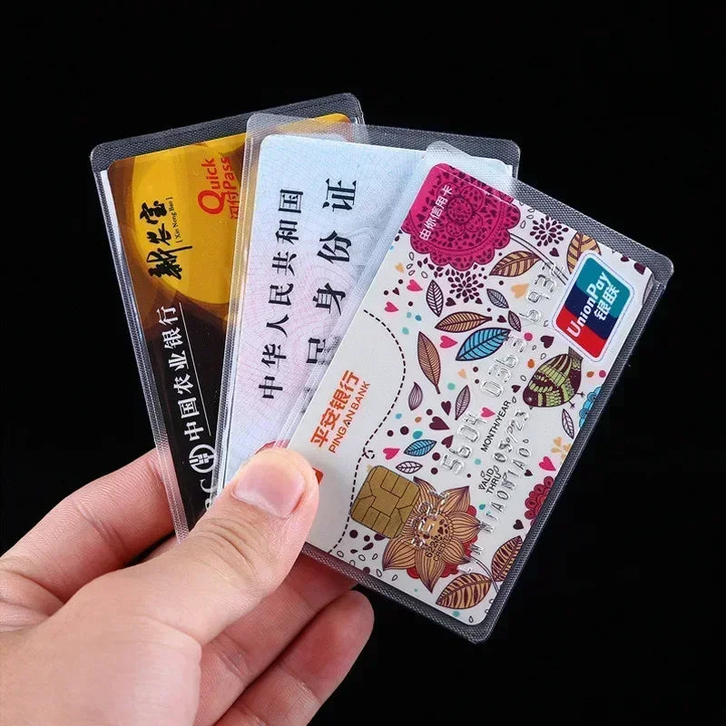 Transparent PVC ID Card Holder | Waterproof Credit Card Protector Pouch alternate view
