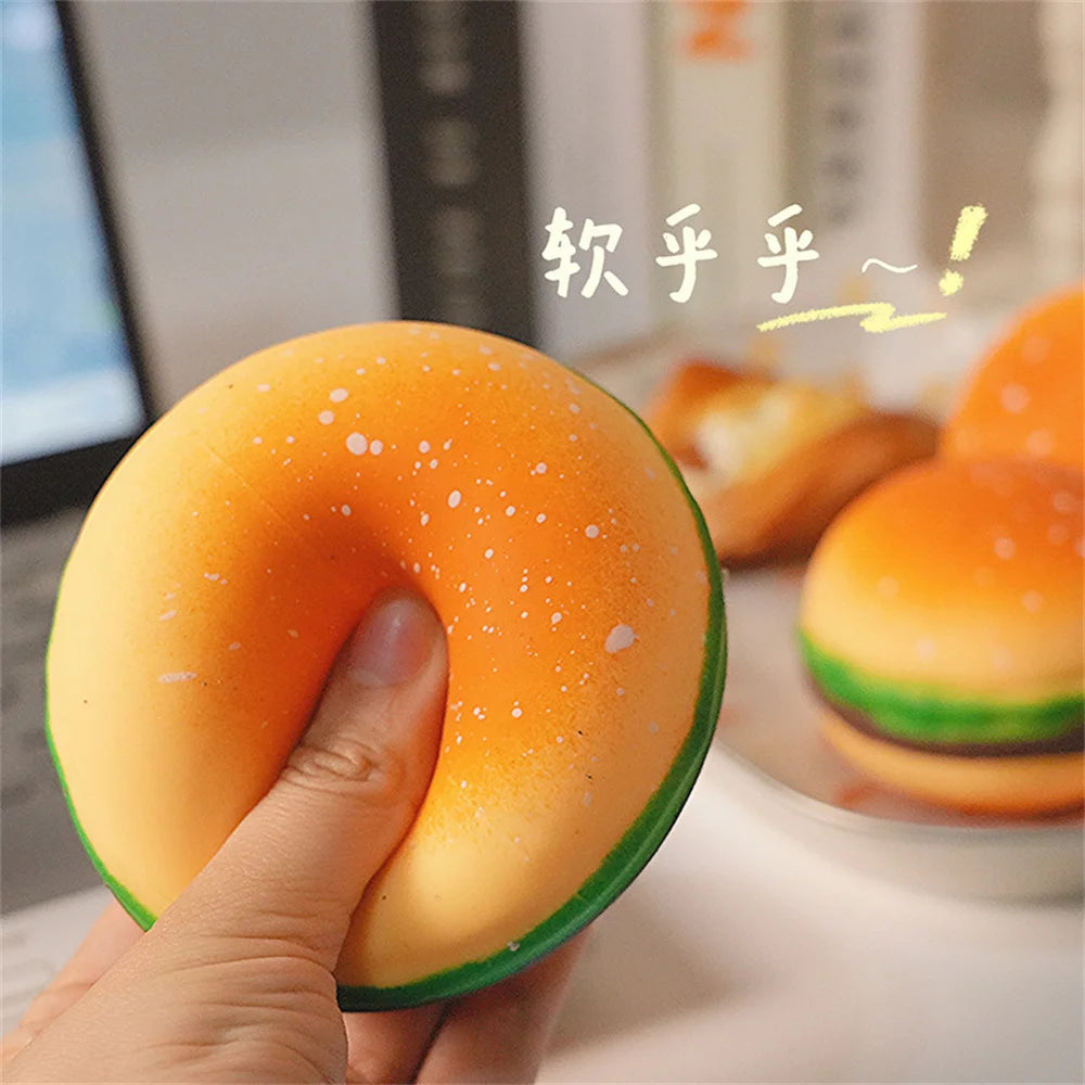 Squishy Hamburger Stress Ball Autism Sensory Toy Stress & Anxiety Relief Fidget Toys alternate view