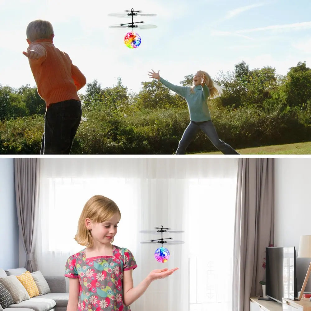 Unique Toy Gesture-controlled Colorful Luminous Crystal Ball Pendant Children's Uni additional angle