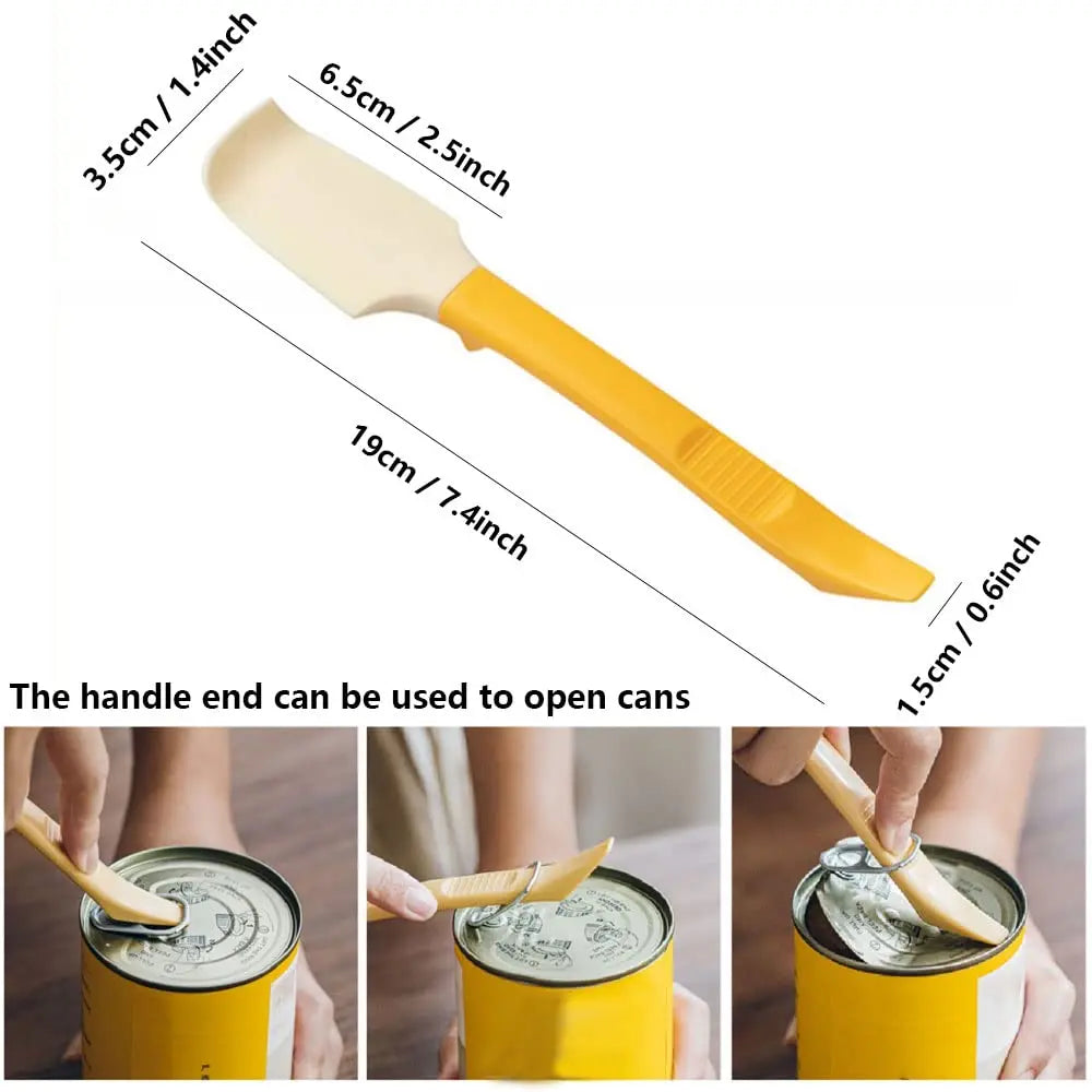 Silicone Jam Spatula with Can Opener End | Multi-Purpose Jar Spreader and Scraper additional angle