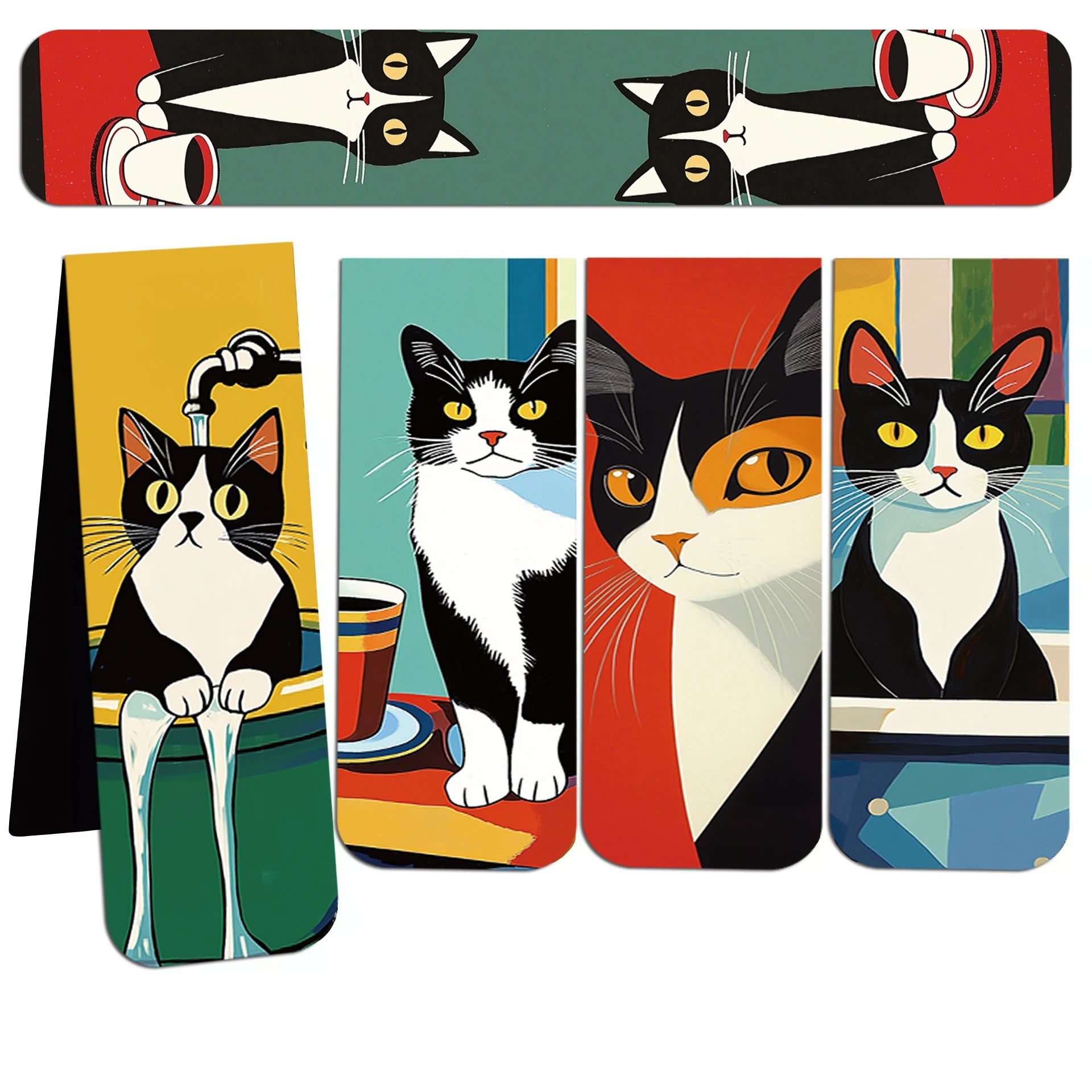 Fun Cat Magnetic Bookmarks Reading Page Holder Stationery Office for Pages Books Re additional angle