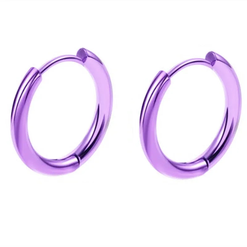 Stainless Steel Huggie Hoop Earrings | Unisex Cartilage Helix Tragus Jewelry lifestyle view