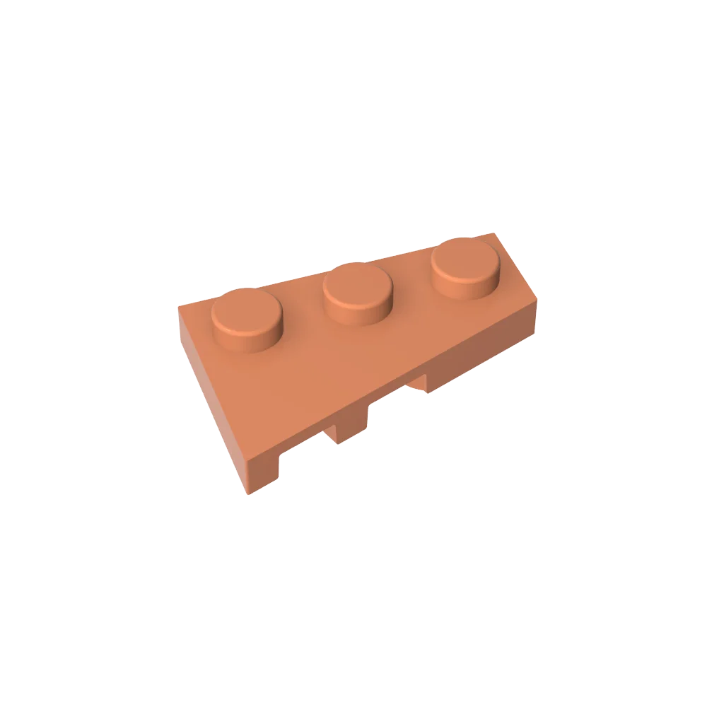 Gobricks GDS-547 Wedge Plate 3 x 2 Right | Compatible Building Block for DIY Creations detail view