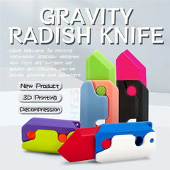 Gravity 3D Printing Decompression Toy | Carrot Knife Stress Relief for Kids and Adults