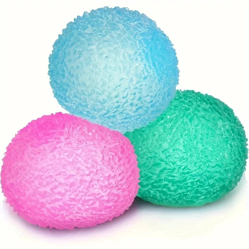 Squishy Multicolor Texture Ice Ball Squeeze Toy | Soft Pinch Sensory Toy for Kids lifestyle view