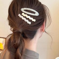 Creative Alloy Acetate Hairpin Set Duckbill Clip Barrettes Cute Hair Clip Korean Style close-up view