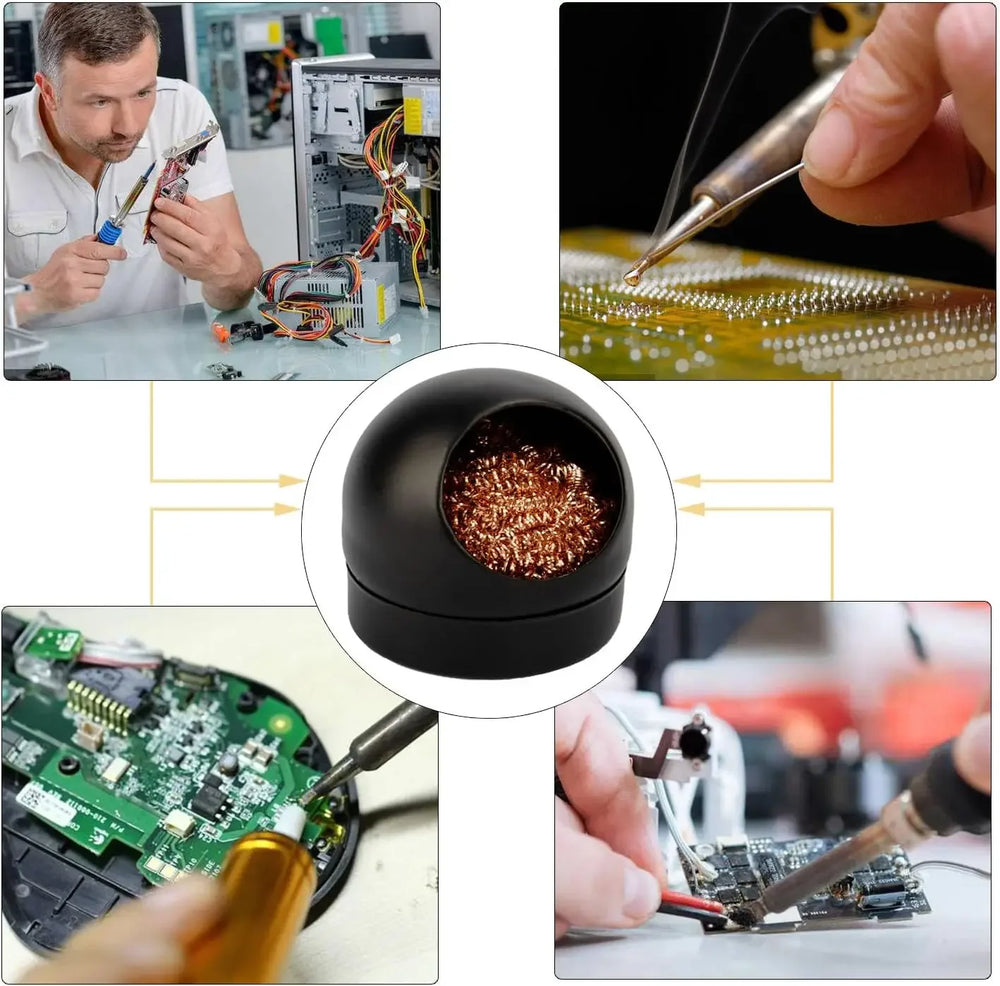 Soldering Iron Tip Cleaner Ball Mesh Filter additional angle