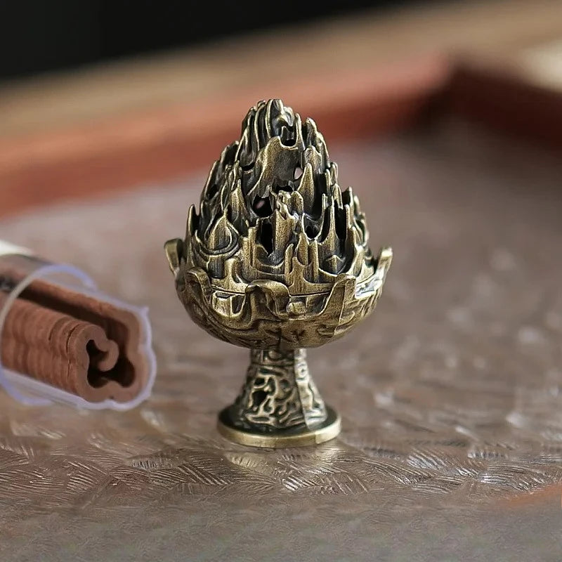 Boshan Incense Burner | Creative Portable Home Office Decor close-up view