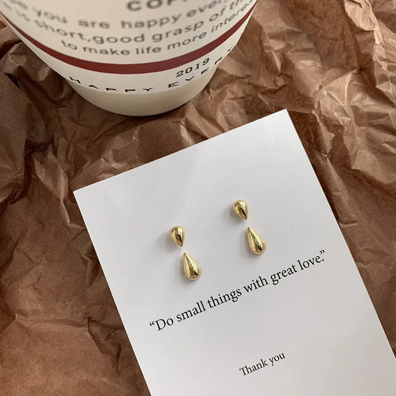 FTCY Water Drop Earrings For Women Irregular Geometry Claw Stud Earrings Luxury Korea alternate view