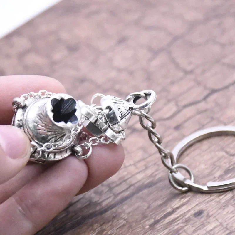 Christian Incense Burner Keychain | Religious Key Ring for Car Bag Pendant additional angle