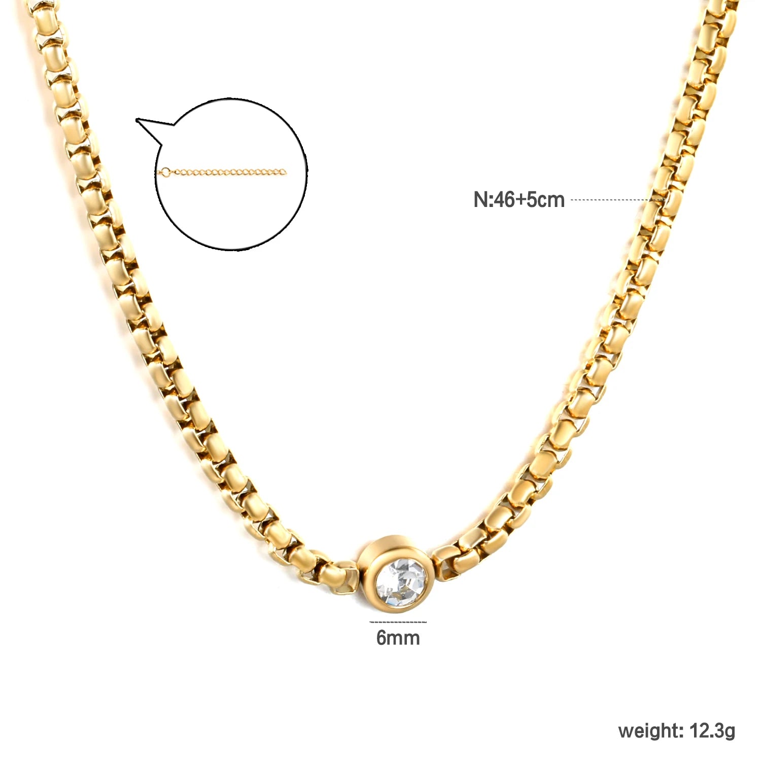 Waterdrop Pendant Necklace | Minimalist Stainless Steel Teardrop Jewelry for Women close-up view