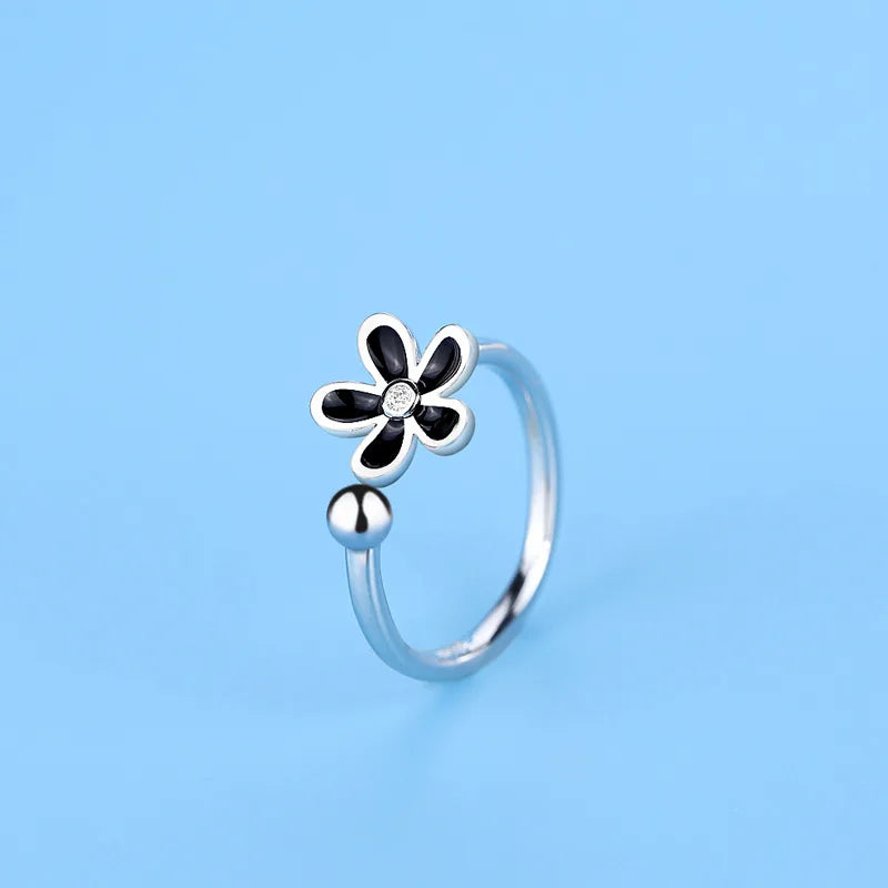 925 Sterling Silver Zircon Adjustable Ring | Women's Cocktail Jewelry alternate view
