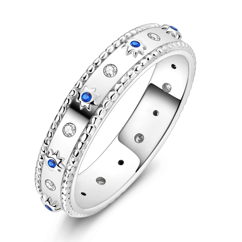 Daisy 925 Sterling Silver Wedding Ring | Sparkling Zircon Engagement Jewelry additional angle