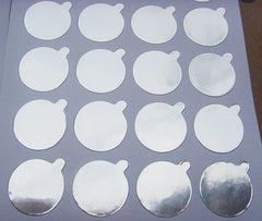 Universal Metallic Silver Aluminum Foil Seal Stickers | Tamper-Proof Bottle Seals alternate view