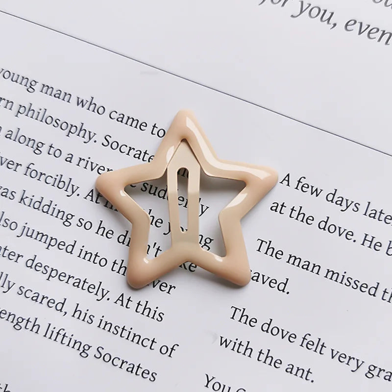 10pcs Colorful Star BB Hair Clips Girls Y2K Cute Star Barrettes Women Simple Metal additional angle