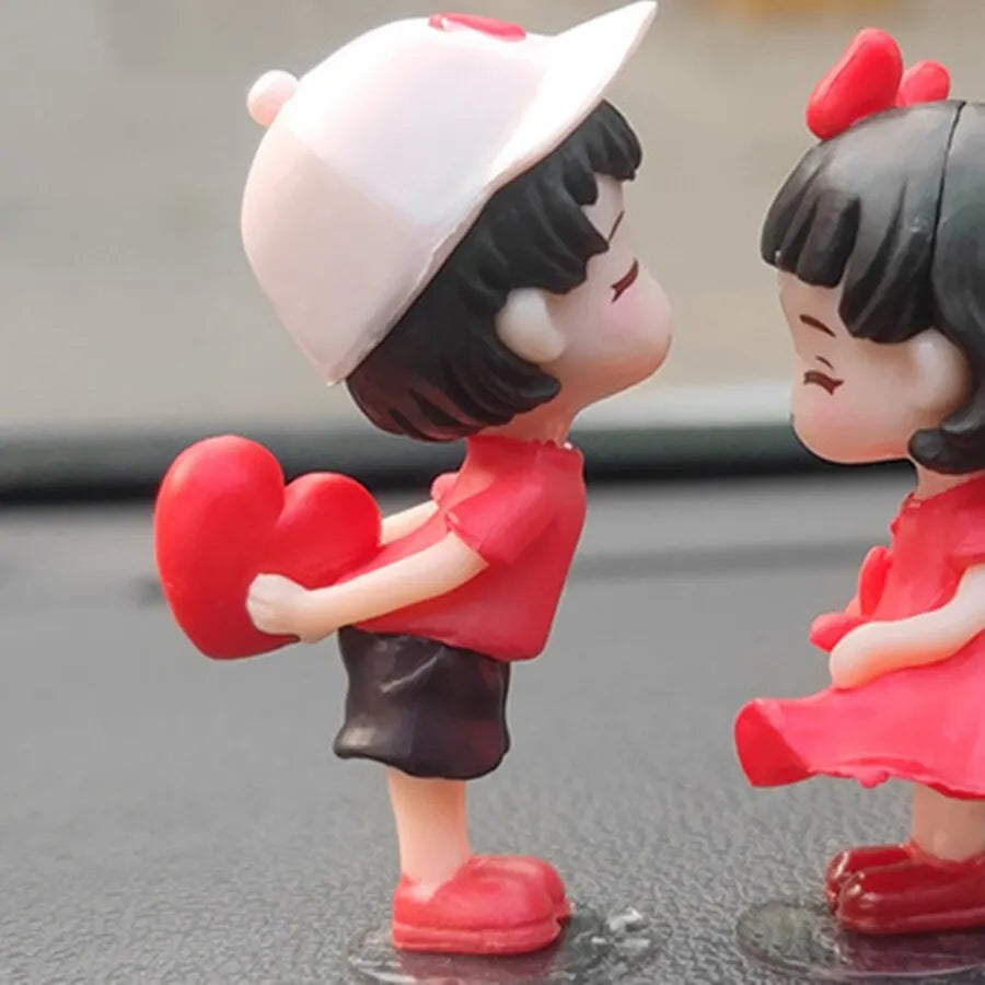 Cute Cartoon Couples Car Dashboard Ornaments additional angle