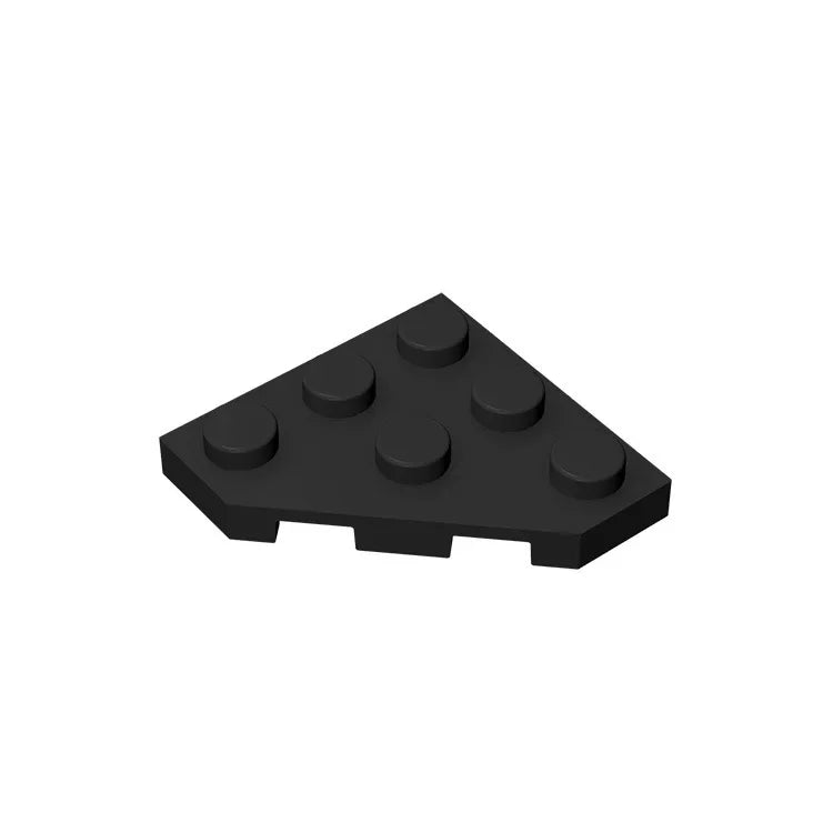 Gobricks GDS-556 Wedge Plate 3 x 3 Cut Corner | Compatible Building Block for DIY close-up view