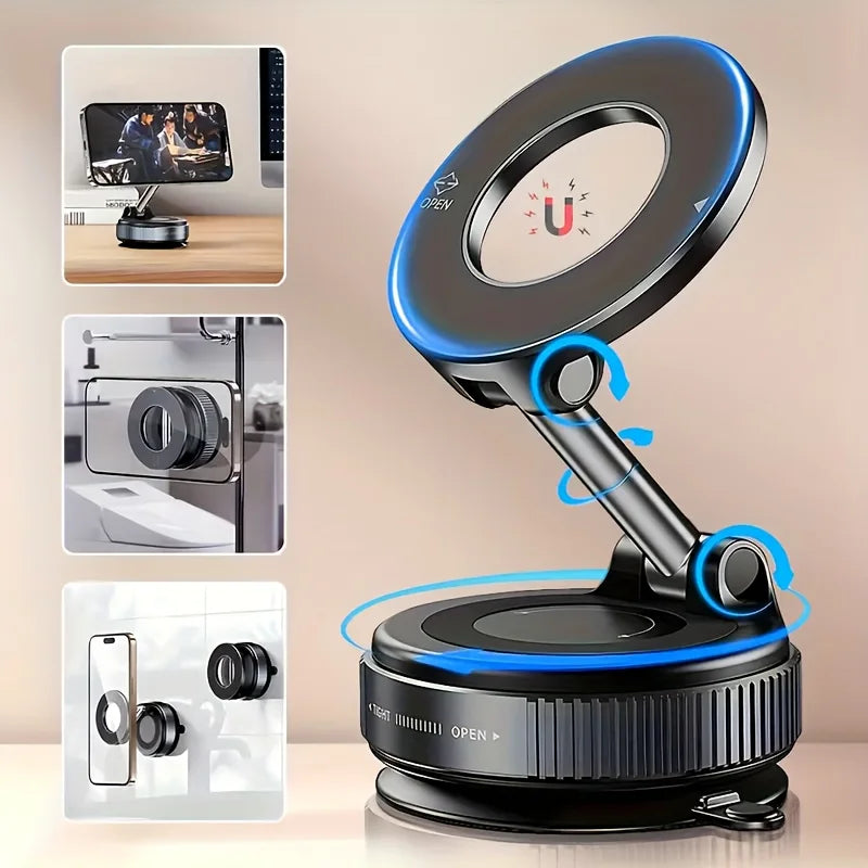Foldable Magnetic Car Phone Holder N52 Magnet ABS 360° Rotatable