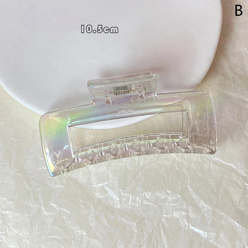 Women Hair Claw Korean Style Transparent Plastic Headband Hairpins Ponytail Claw Clip Crab Hair Accessories Headwear