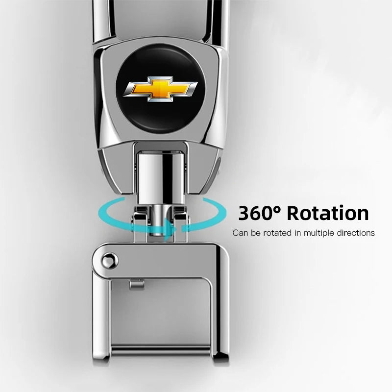 Chevrolet Metal Keychain Key Ring | Car Logo Pendant for Auto Accessories close-up view