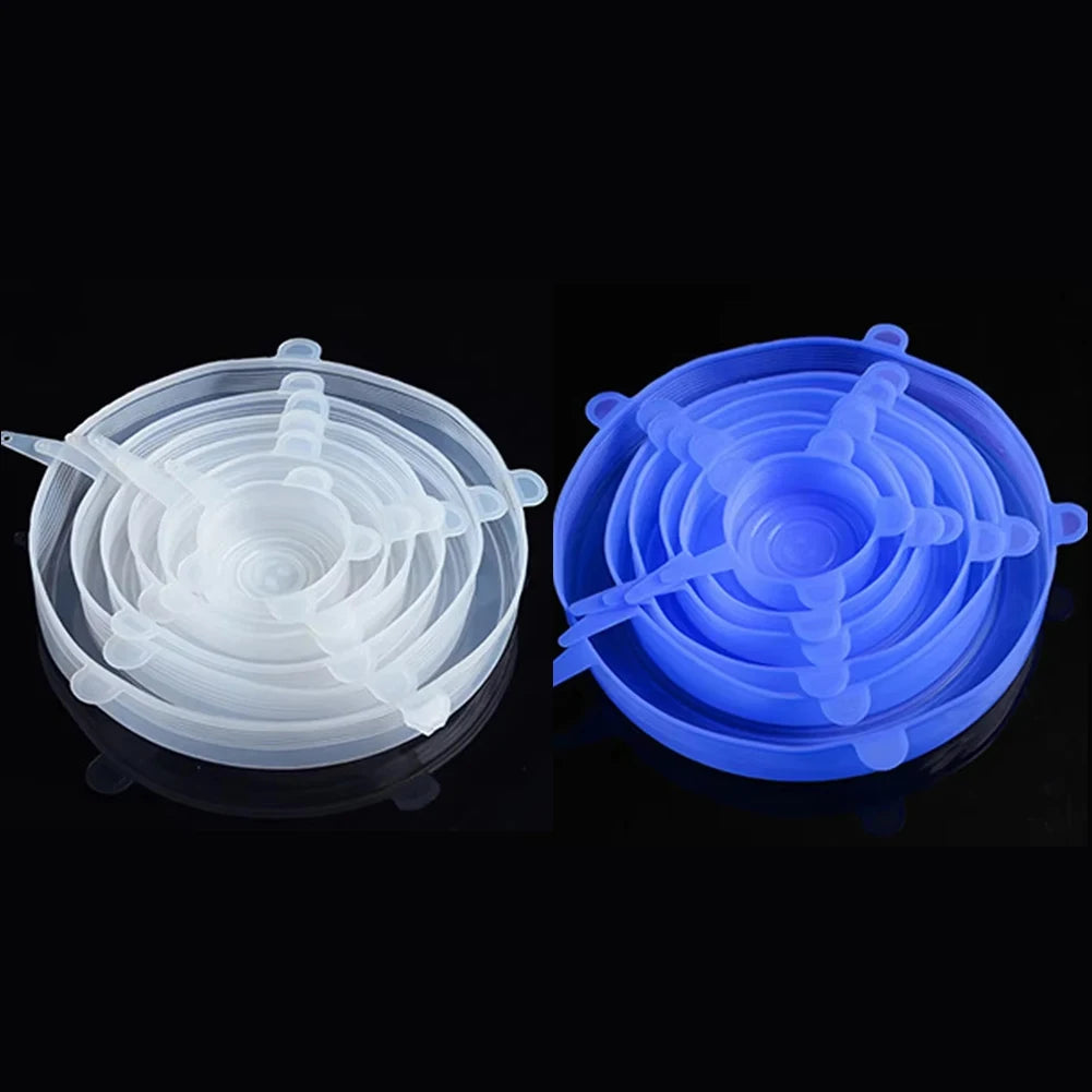 6 Pcs Silicone Cover Stretch Lids for Kitchen Microwave Food Covers Bowl Caps Elast additional angle