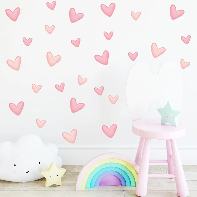 Bohemian Heart Wall Stickers | Self-Adhesive Home Decor for Girls alternate view