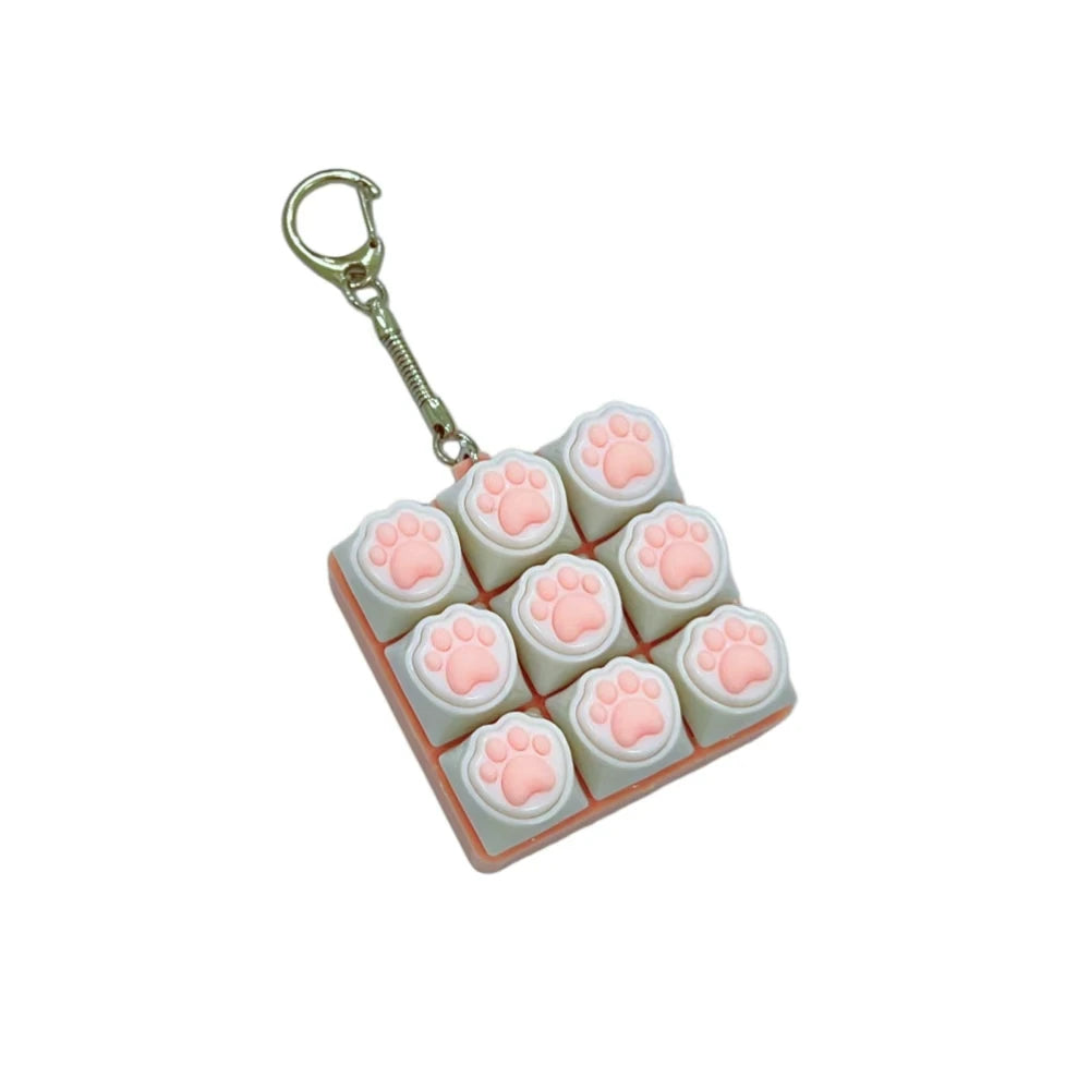 Keyboard Fidget Toys LED Crystal Keycap Keychain Stress Relief Fingertip Gadget Decomp close-up view