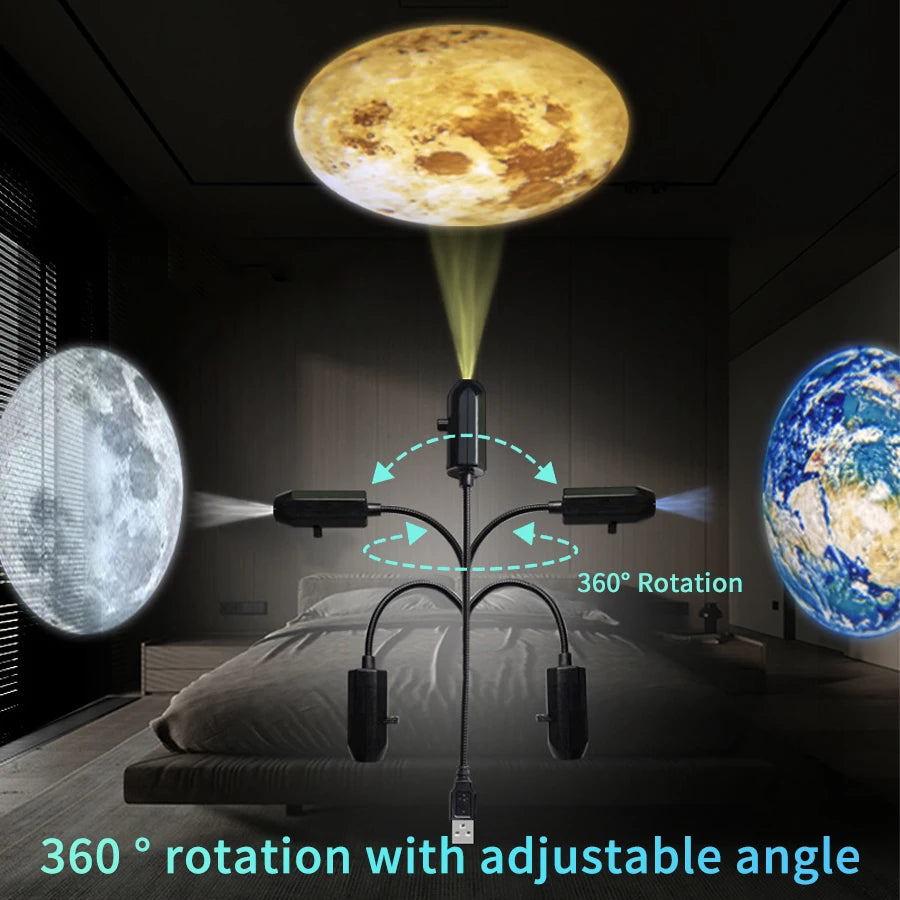 5V USB Plug in Projection Lamp | Planet Halloween Christmas Ceiling Light alternate view