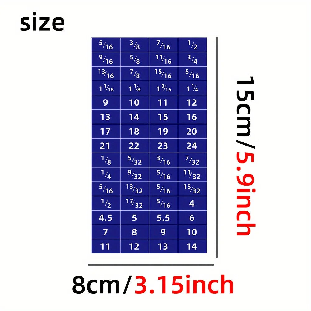 60pcs Mechanical Drive Socket Label Stickers | Quick and Easy Reminder Toolbox Deca additional angle