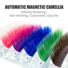 NATUHANA L/LU Curl Auto Fan Colored Lashes | Easy Fan Color Eyelash Extension detail view
