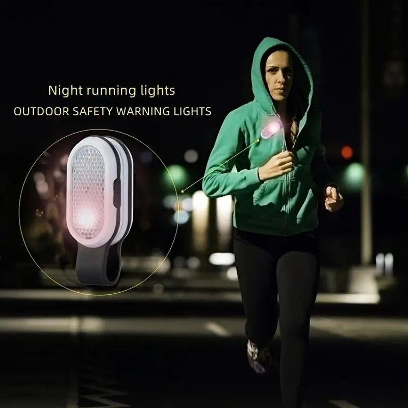 1pc Outdoor Portable LED Collar Clip Lamp | Hands-Free Mini Night Light for Running Ca close-up view
